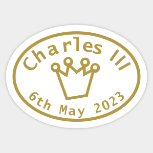 King Charles III Coronation May 6th 2023 Small Sticker